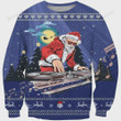 Blue Santa Claus Ugly Christmas Sweater