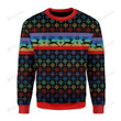 LGBTQ+ Flag Ugly Christmas Sweater, All Over Print Sweatshirt