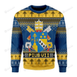 Christmas Blue Yellow Color Tree Pattern Pius VII Coat Of Arms Gearhomies For Unisex Ugly Christmas Sweater, All Over Print Sweatshirt