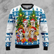 Pembroke Welsh Corgi Greeting Christmas Ugly Sweater