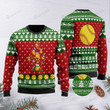 Softball Tree Ugly Christmas Sweater, All Over Print Sweatshirt