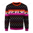 Lesbian Flag Ugly Christmas Sweater, All Over Print Sweatshirt