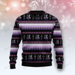 Alpaca Purple Pattern Ugly Christmas Sweater, All Over Print Sweatshirt