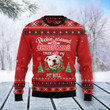 Pitbull Rockin Ugly Christmas Sweater, All Over Print Sweatshirt