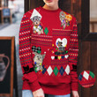 Yorkie Ugly Christmas Sweater, All Over Print Sweatshirt