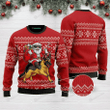 Santa Riding German Shepherd Ugly Christmas Sweater, All Over Print Sweatshirt