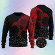 Vikings - The Raven Of Odin Ugly Christmas Sweater, Vikings - The Raven Of Odin 3D All Over Printed Sweater