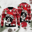 Black And White Border Collie Ugly Christmas Sweater, All Over Print Sweatshirt