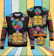 Hippie Bus Love Peace Never Stop Camping Never Stop Dream 3D Full Print Classic Ugly Sweater