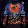 Halloween moon pumpkin Rottweiler witch sweater, sweatshirt