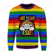 Not Today Jesus Ugly Christmas Sweater, All Over Print Sweatshirt