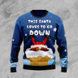 Santa Goes Down Ugly Christmas Sweater, Santa Goes Down 3D All Over Printed Sweater