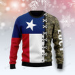 Personalized Custom Name Texas Camo Ugly Christmas Sweater, All Over Print Sweatshirt