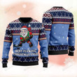 Best Pucking Chirtsmas Ever Blue Hockey Ugly Christmas Sweater, All Over Print Sweatshirt