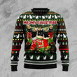 Christmas Black Cat Socks Ugly Christmas Sweater, All Over Print Sweatshirt