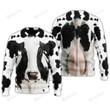 Cow Pattern Geometric Ugly Christmas Sweater, All Over Print Sweatshirt