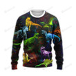 Amazing Dinosaur Ugly Christmas Sweater, All Over Print Sweatshirt