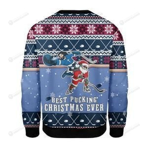 Best Pucking Christmas Ever Ugly Christmas Sweater, All Over Print Sweatshirt