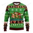 Reindeer Cute Noel Mc Christmas Green Style Ugly Christmas Sweater, All Over Print Sweatshirt