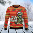 Dinosaur Ugly Christmas Sweater, All Over Print Sweatshirt
