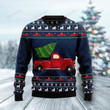 Vintage Red Truck Ugly Christmas Sweater , Vintage Red Truck 3D All Over Printed Sweater