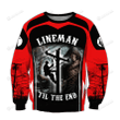 Lineman Ugly Christmas Sweater, All Over Print Sweatshirt