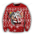 Scottish Gangster Santa Red Ugly Christmas Sweater 3D All Over Print