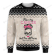 Girl Breast Cancer Warrior Nice Try Cancer But I'm Still Here Ugly Christmas Sweater, All Over Print Sweatshirt
