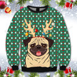 Reindeer Pug Christmas – All Over Print Christmas Ugly Sweater