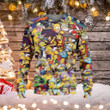Cartoon Ugly Christmas Sweater, All Over Print Sweatshirt