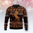 Horse Through Snow Ugly Christmas Sweater, Horse Through Snow 3D All Over Printed Sweater