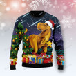 Merry T-rex Ugly Christmas Sweater, All Over Print Sweatshirt