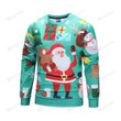 Cute Cartoon Style Santa Icon Ugly Christmas Sweater, All Over Print Sweatshirt