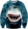 Shark Ugly Christmas Sweater, All Over Print Sweatshirt