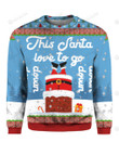 Santa Goes Down Ugly Christmas Sweater, All Over Print Sweatshirt