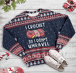 I Crochet So I Don'T Unravel Sewing Ugly Christmas Sweater 3D