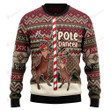Funny Pole Dancer Reindeer Ugly Christmas Sweater, Funny Pole Dancer Reindeer 3D All Over Printed Sweater