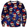 Santa Ugly Christmas Sweater, All Over Print Sweatshirt