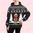 Personalized Winter Dog Ugly Christmas Sweater, All Over Print Sweatshirt
