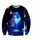 Lovely Cat Moon Ugly Christmas Sweater, All Over Print Sweatshirt