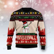 Christmas Time For Baseball Ugly Christmas Sweater, All Over Print Sweatshirt