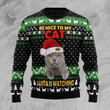 Cat Santa Is Watching 3D Ugly Sweater