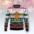 Christmas Cookies Bite Me Ugly Christmas Sweater, Christmas Cookies Bite Me 3D All Over Printed Sweater