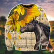 Horse Sun Flowers Ugly Christmas Sweater, All Over Print Sweatshirt