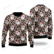 Funny Santa Dalmatian Pattern Ugly Christmas Sweater, Funny Santa Dalmatian Pattern 3D All Over Printed Sweater