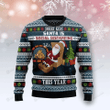 Santa Is Social Distancing Ugly Christmas Sweater, All Over Print Sweatshirt