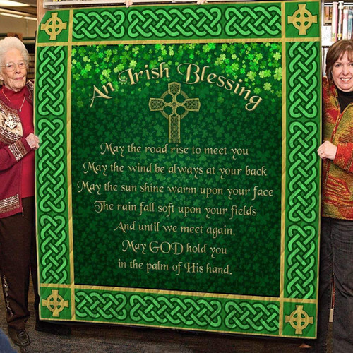 An Irish Blessing Blanket St. Patrick's Day Fleece Blanket Gifts Gifts For Patricks Day Gifts For Irish Ireland Celebration Sherpa Fleece Blanket
