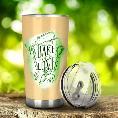 Bake With Love Baking Knowledge Tumbler Stainless Steel Tumbler, Tumbler Cups For Coffee/Tea, Great Customized Gifts For Birthday Christmas Thanksgiving Anniversary