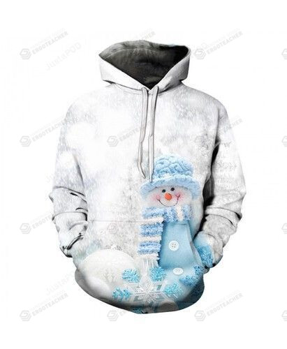 2020 Christmas Casual Fashion Pullover And Zip Pered Hoodies Custom 3d Christmas Blue Snowman Graphic Printed 3d Hoodie All Over Print Hoodie For Men For Women