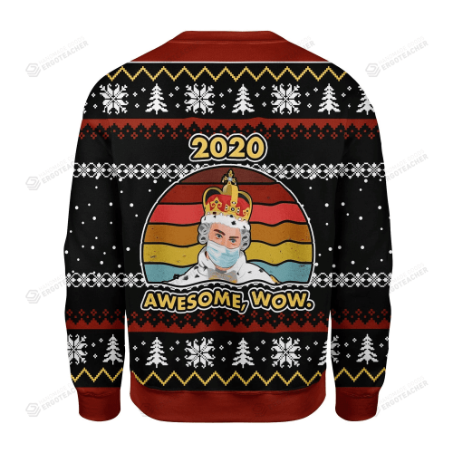 2020 Awesome Wow Ugly Christmas Sweater, All Over Print Sweatshirt